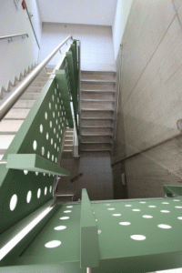 Musée Militaire - Diekirch - Garde-corps découpé au laser et main-courante en inox