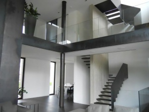 Escalier en acier avec habillage