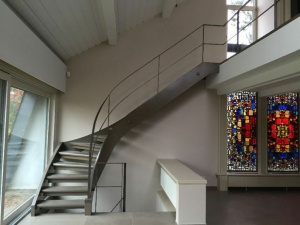 Escalier en acier et main-courante en acier